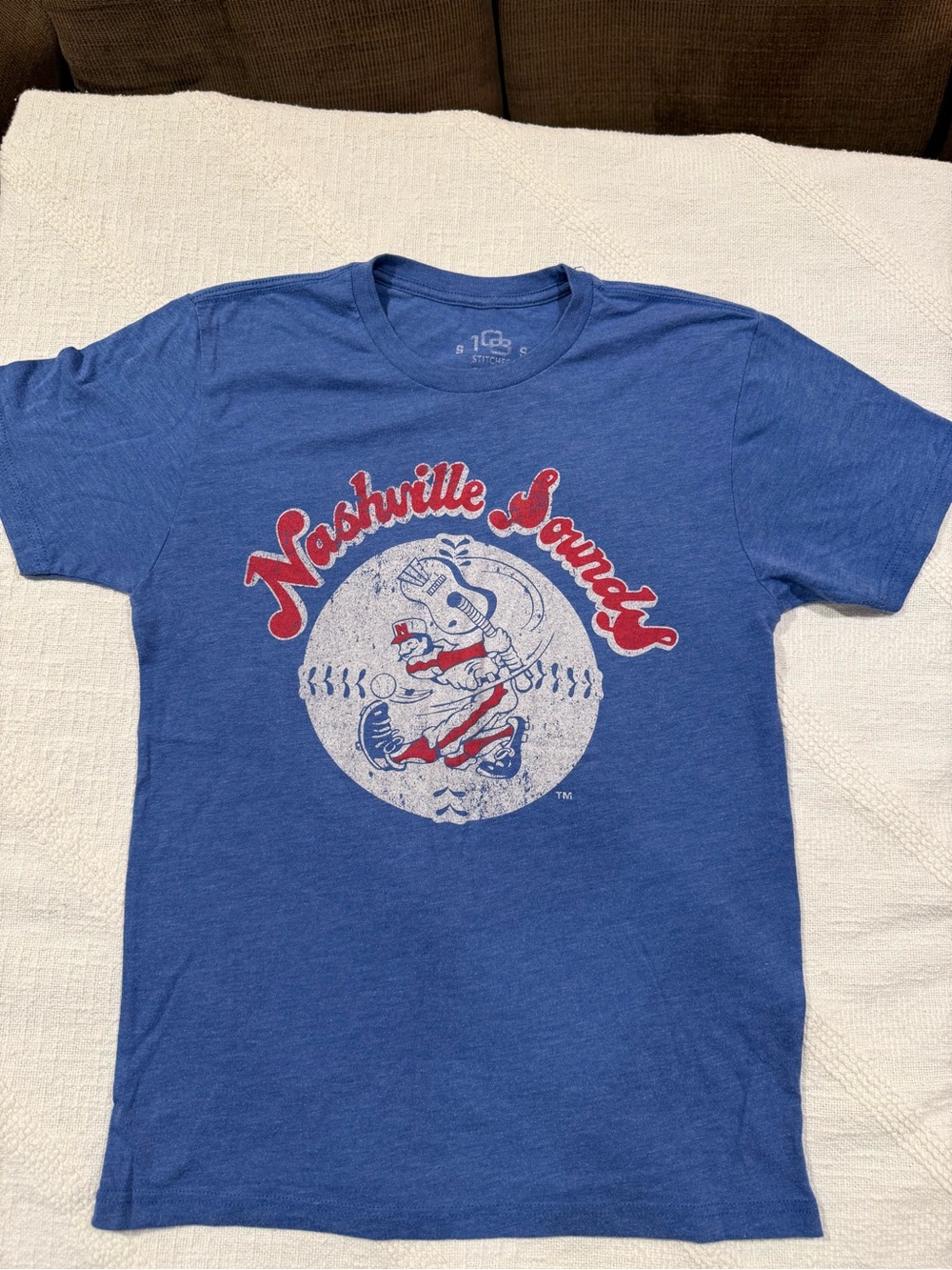 Stitches Blue Graphic Logo Tee